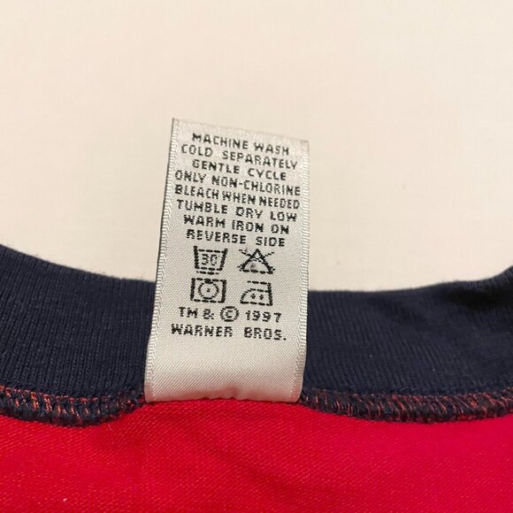 Vtg 1997 Warner Bros Looney Tunes Kids XL Shirt Polo Tshirt - Picture 4 of 16